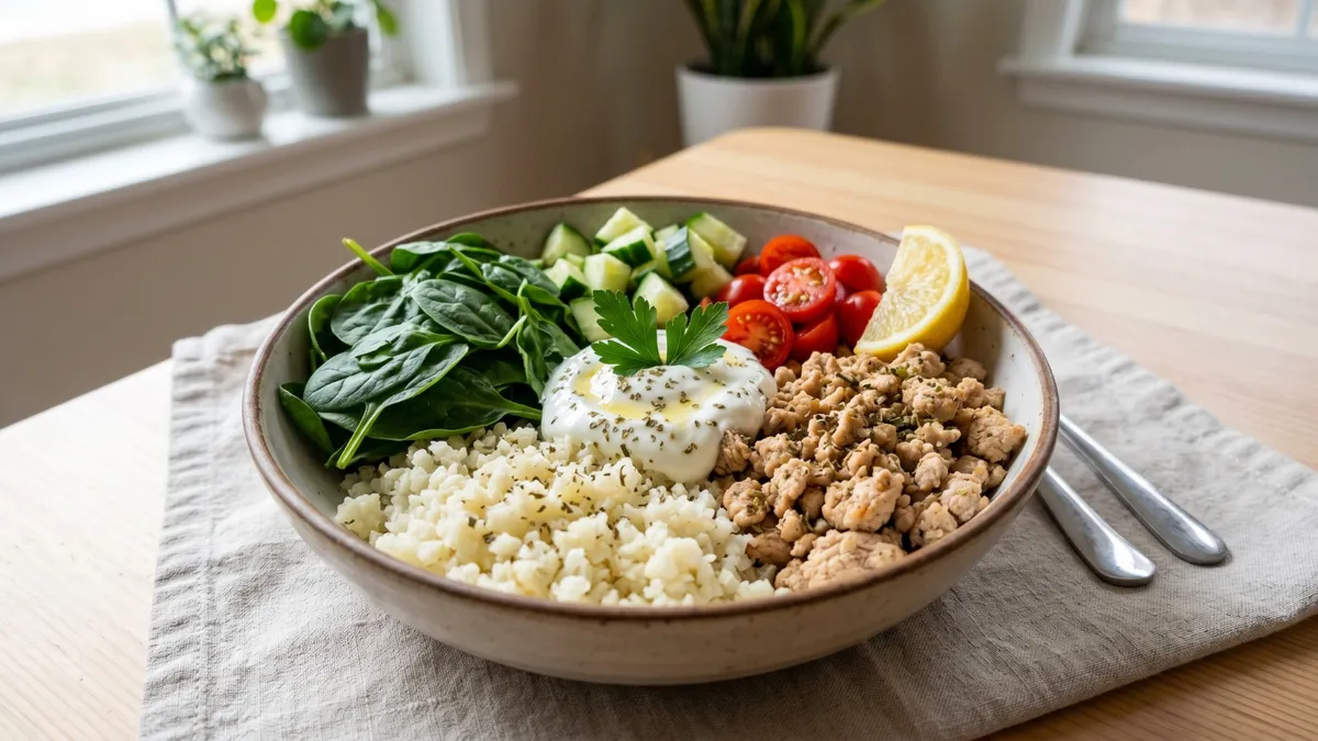 Mediterranean Turkey & Cauliflower Power Bowl